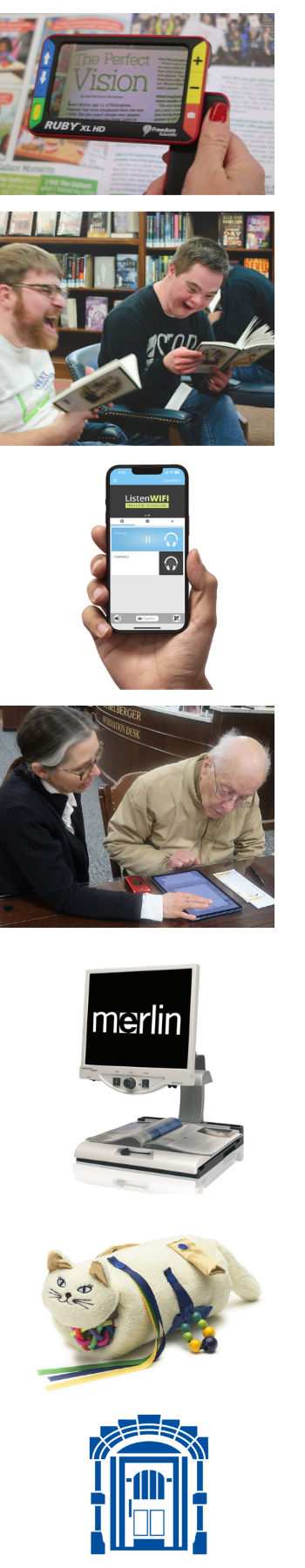 Accessibility media and services at Wright Library.