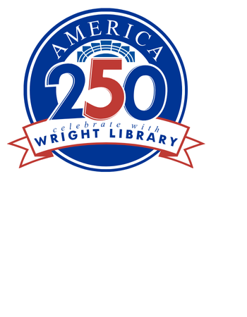 Logo for America250 - Celebrate with Wright Library