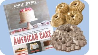 Cake pans and Cookbooks at Wright Library