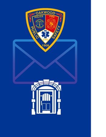 Oakwood Police & Safety and Wright Library support the Blue Envelope Program.