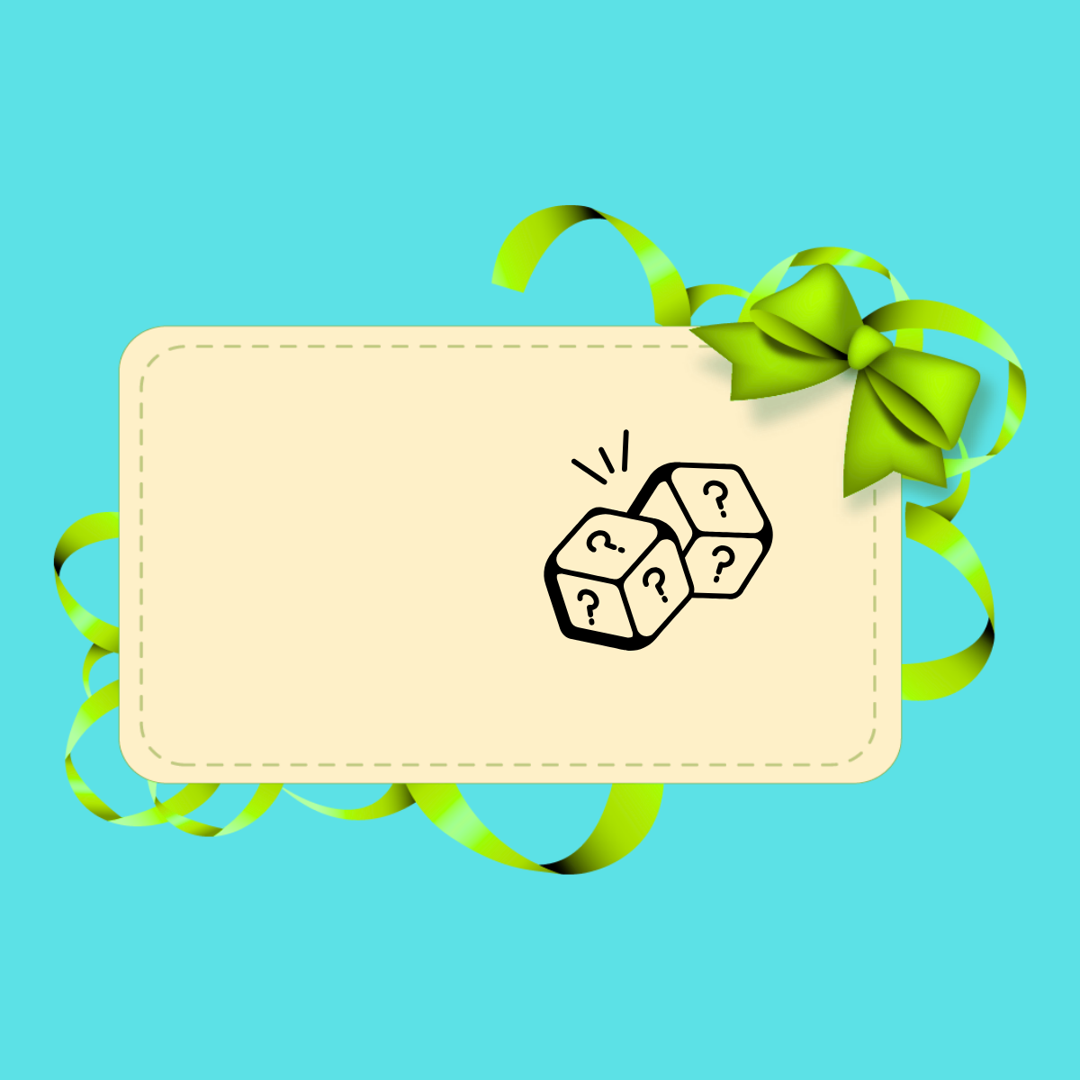 gift card with pair of dice