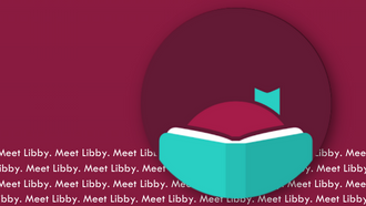 libby logo with tiny text repeated: Meet Libby.