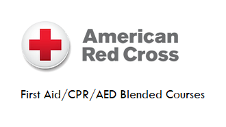 American Red Cross first aid, CPR, AED blended courses