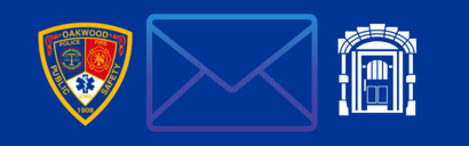 Oakwood Public Safety and Wright Library support the Blue Envelope program.