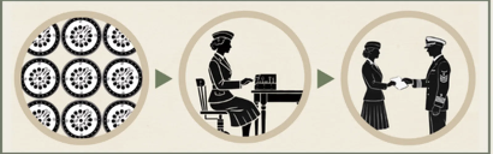Images representing Women in Codebreaking during WWII.