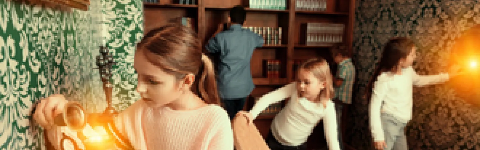 Children in an escape room
