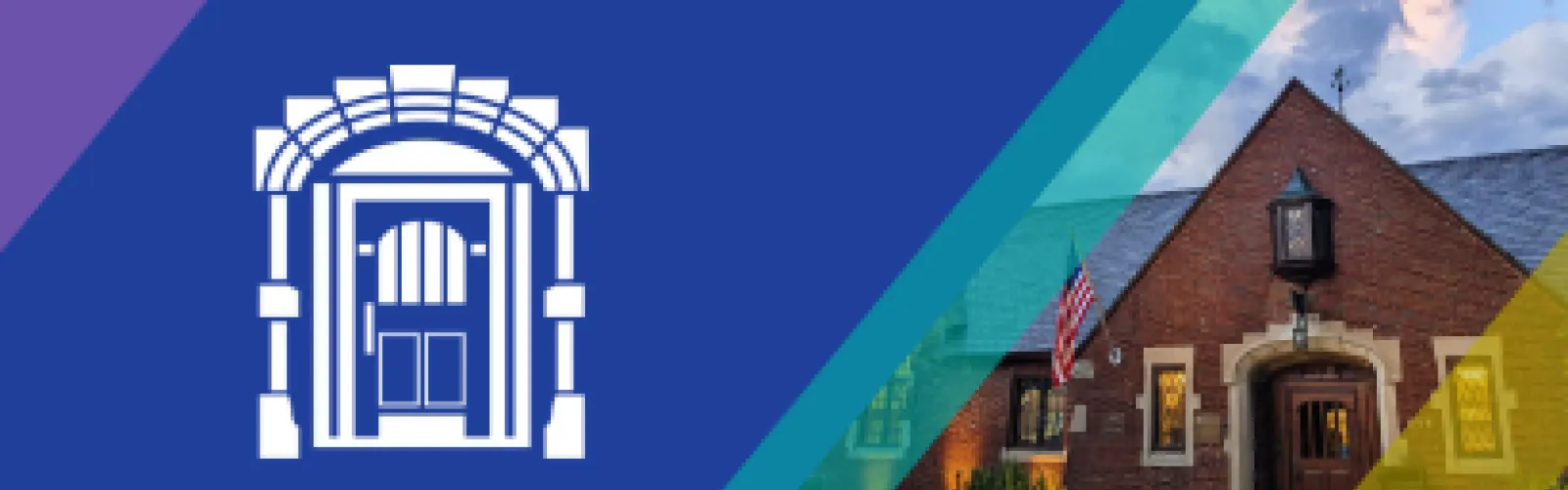Wright Library logo and building